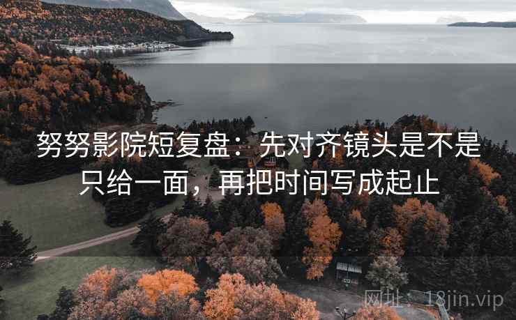 努努影院短复盘：先对齐镜头是不是只给一面，再把时间写成起止